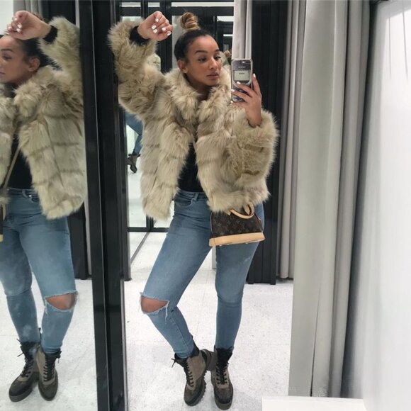 Zara Jackets & Blazers - Zara Short Faux Fur Coat Natural Beige